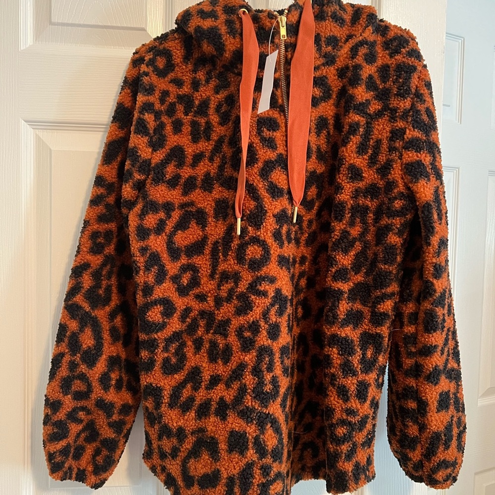 LOFT LEOPARD SHERPA